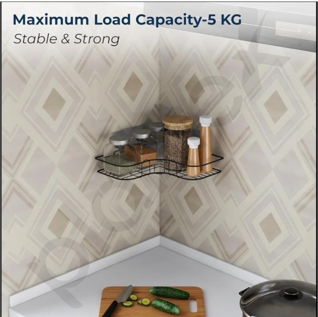 Self Adhesive Metal Bathroom Corner Shelf