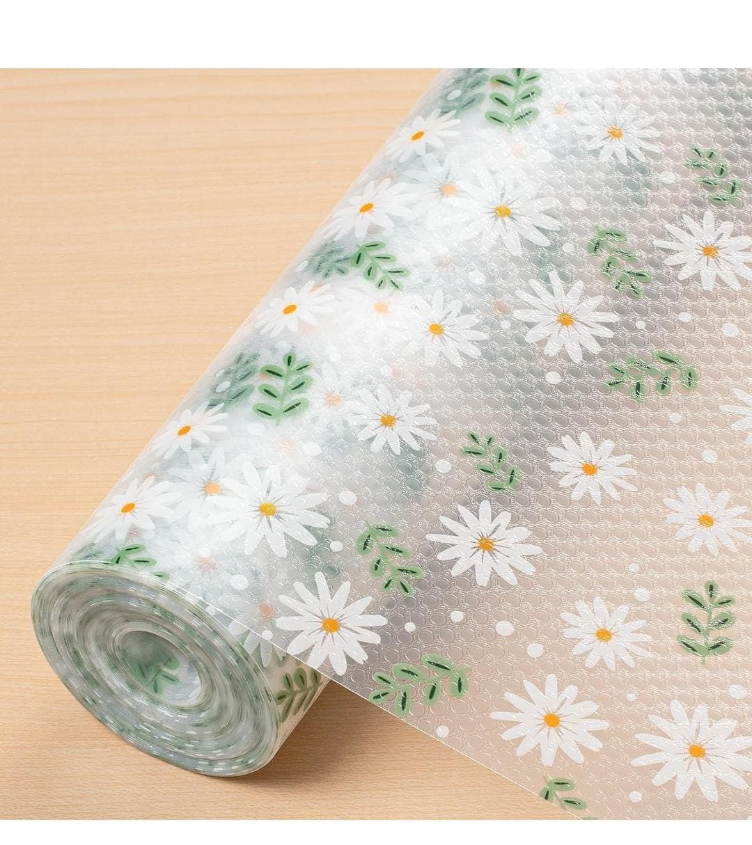 Fridge Mats Premium EVA Food Grade Multipurpose Washable Anti-Slip Mat Roll for Fridge, Shelves, Drawer & Table – Green Mini Flower