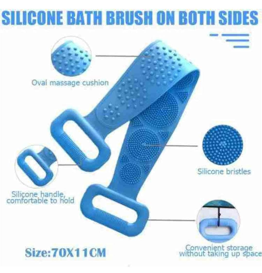 Heart Touch Collection NIXY Series Silicone Body Back Scrubber | Double-Sided Exfoliating Bath Brush for Deep Skin Cleansing & Massage