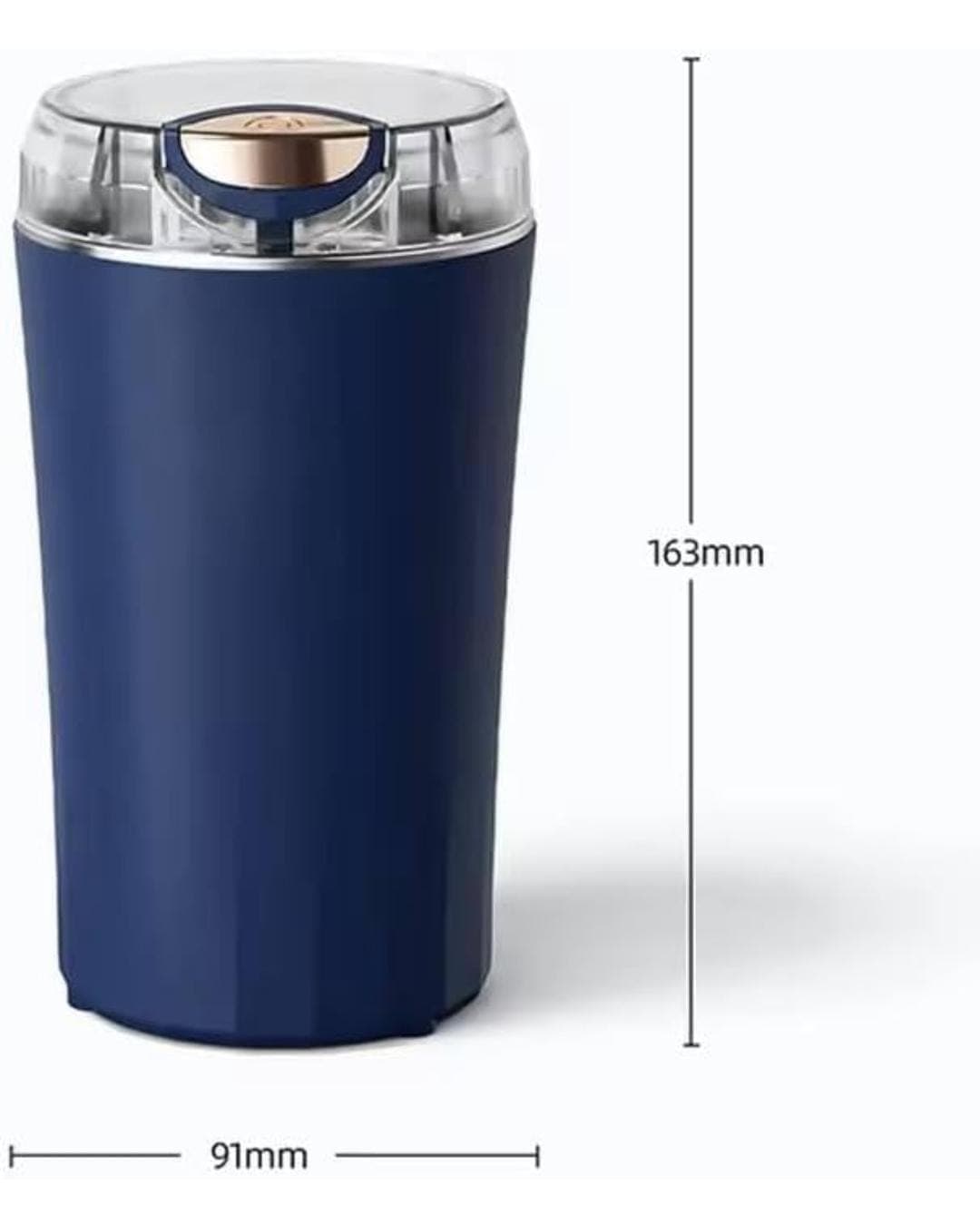 Heart Touch Collection Electric Coffee Grinder – Stainless Steel Multi-Purpose Coffee, Spice & Dry Grinder (70g Capacity, Navy Blue)